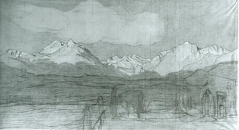 Cartone per ’La morte’ - Museo Segantini, St. Moritz